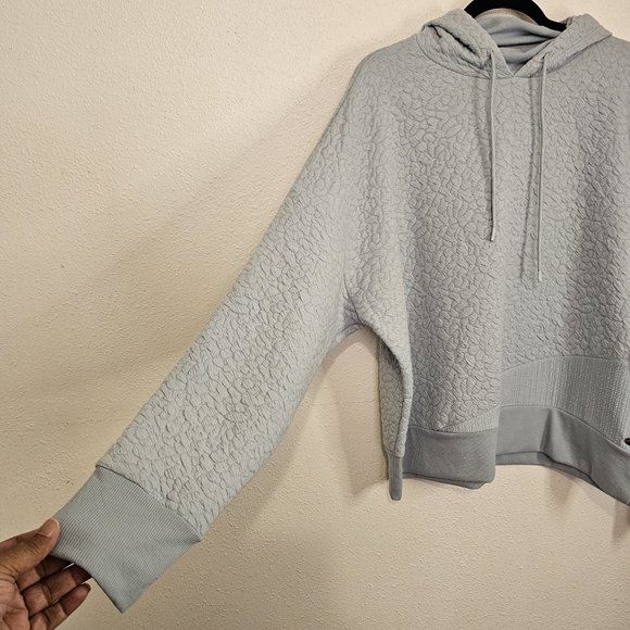 Tahari Sport Plus Activewear Top Hoodie w/Drawstrings Light Blue Size 2X NWT - Picture 7 of 16